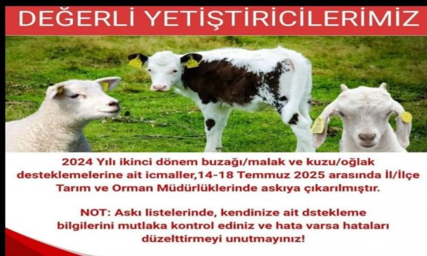 2024 Yılı 2. Dönem Askı Listesi Hakkında